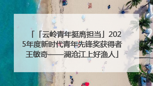 「云岭青年挺膺担当」2025年度新时代青年先锋奖获得者王敏奇——澜沧江上好渔人