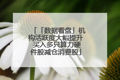 「数据看盘」机构活跃度大幅提升 买入多只算力硬件股减仓消费股