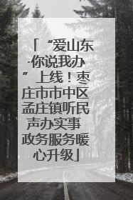 “爱山东·你说我办”上线！枣庄市市中区孟庄镇听民声办实事 政务服务暖心升级