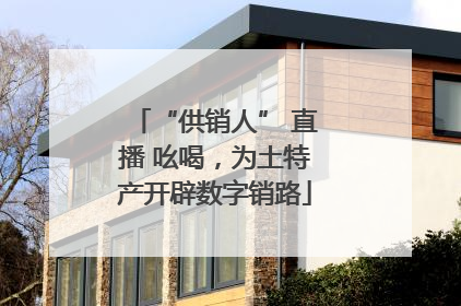 “供销人” 直播 吆喝，为土特产开辟数字销路