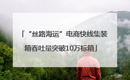 “丝路海运”电商快线集装箱吞吐量突破10万标箱
