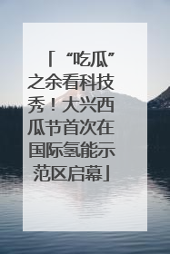 “吃瓜”之余看科技秀！大兴西瓜节首次在国际氢能示范区启幕