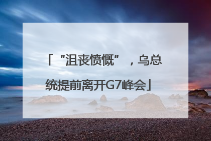 “沮丧愤慨”，乌总统提前离开G7峰会