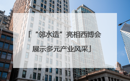“邻水造”亮相西博会 展示多元产业风采