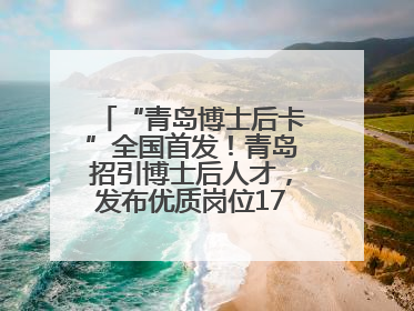 “青岛博士后卡”全国首发！青岛招引博士后人才，发布优质岗位1700余个