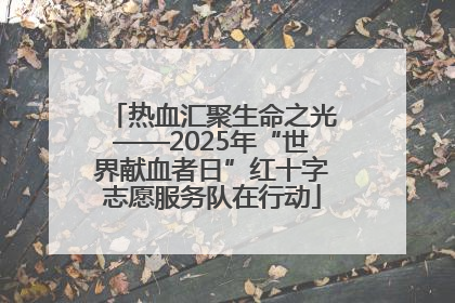 热血汇聚生命之光——2025年“世界献血者日”红十字志愿服务队在行动