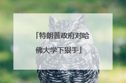 特朗普政府对哈佛大学下狠手