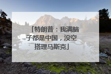 特朗普：我满脑子都是中国，没空搭理马斯克