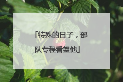 特殊的日子，部队专程看望他