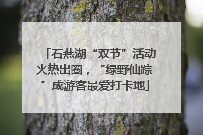 石燕湖“双节”活动火热出圈，“绿野仙踪”成游客最爱打卡地