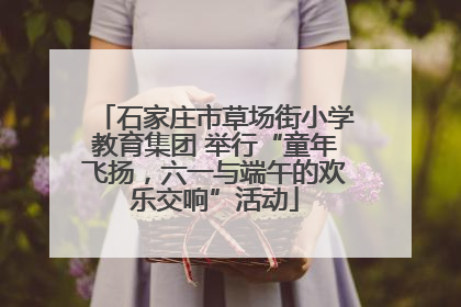 石家庄市草场街小学教育集团 举行“童年飞扬，六一与端午的欢乐交响”活动