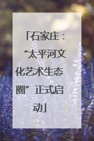 石家庄：“太平河文化艺术生态圈”正式启动