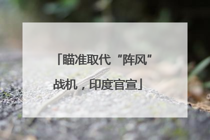 瞄准取代“阵风”战机，印度官宣