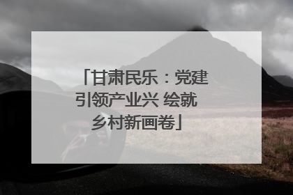 甘肃民乐：党建引领产业兴 绘就乡村新画卷