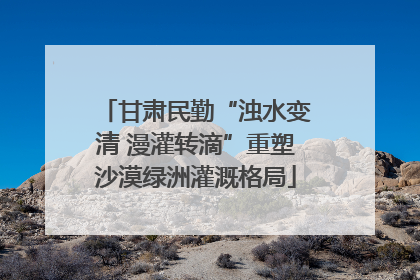 甘肃民勤“浊水变清 漫灌转滴”重塑沙漠绿洲灌溉格局