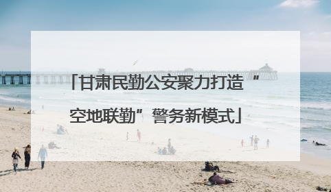 甘肃民勤公安聚力打造“空地联勤”警务新模式
