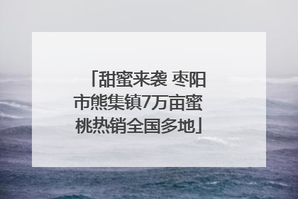 甜蜜来袭 枣阳市熊集镇7万亩蜜桃热销全国多地