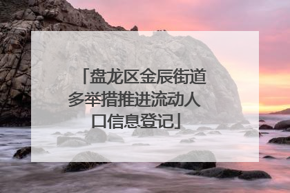 盘龙区金辰街道多举措推进流动人口信息登记