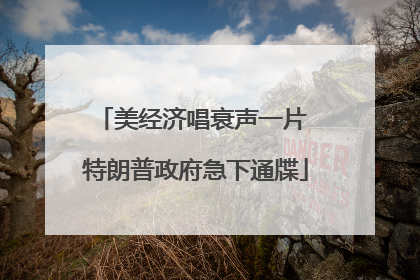 美经济唱衰声一片 特朗普政府急下通牒