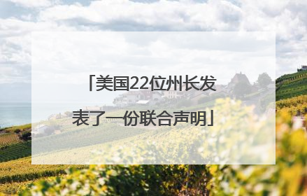 美国22位州长发表了一份联合声明