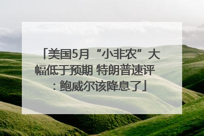 美国5月“小非农”大幅低于预期 特朗普速评：鲍威尔该降息了
