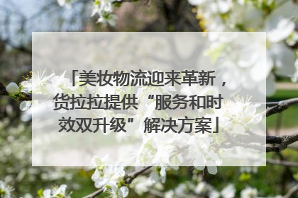 美妆物流迎来革新，货拉拉提供“服务和时效双升级”解决方案