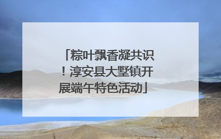 粽叶飘香凝共识！淳安县大墅镇开展端午特色活动