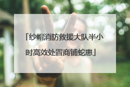 纱帽消防救援大队半小时高效处置商铺蛇患