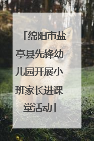 绵阳市盐亭县先锋幼儿园开展小班家长进课堂活动