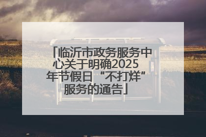 临沂市政务服务中心关于明确2025年节假日“不打烊”服务的通告