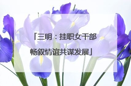 三明：挂职女干部畅叙情谊共谋发展