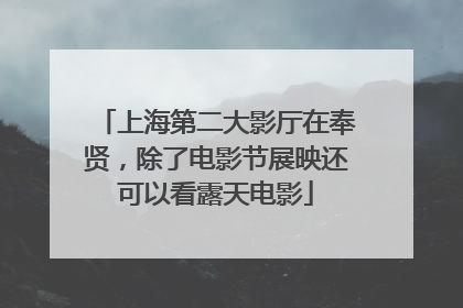 上海第二大影厅在奉贤，除了电影节展映还可以看露天电影