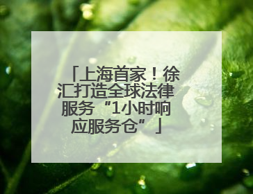 上海首家！徐汇打造全球法律服务“1小时响应服务仓”