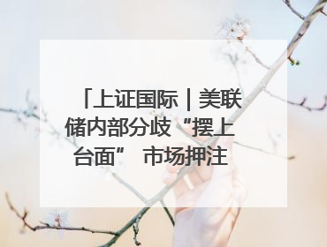 上证国际｜美联储内部分歧“摆上台面” 市场押注秋季开启降息