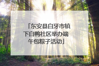 东安县白牙市镇下白鸭社区举办端午包粽子活动