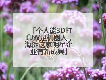 个人能3D打印双足机器人，海淀这家明星企业有新成果