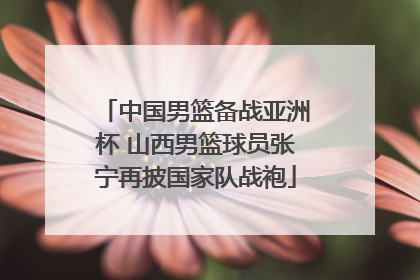 中国男篮备战亚洲杯 山西男篮球员张宁再披国家队战袍