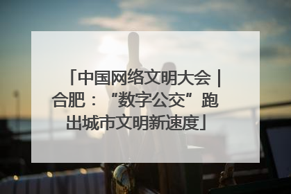 中国网络文明大会｜合肥：“数字公交”跑出城市文明新速度