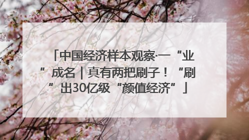 中国经济样本观察·一“业”成名｜真有两把刷子！“刷”出30亿级“颜值经济”
