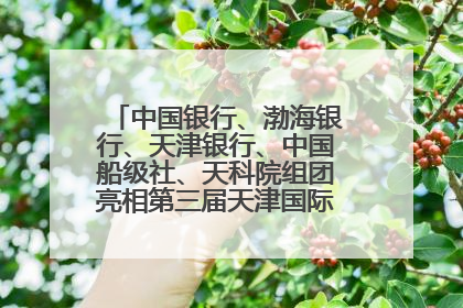 中国银行、渤海银行、天津银行、中国船级社、天科院组团亮相第三届天津国际航运展 输出航运服务“中国方案”