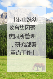 乐山洙幼教育集团聚焦园所管理，研究部署重点工作
