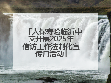 人保寿险临沂中支开展2025年信访工作法制化宣传月活动