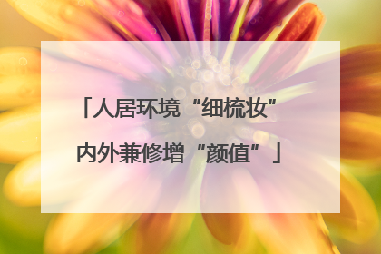 人居环境“细梳妆” 内外兼修增“颜值”