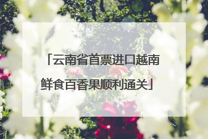 云南省首票进口越南鲜食百香果顺利通关