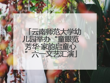 云南师范大学幼儿园举办“童眼览芳华·家韵启童心”六一文艺汇演
