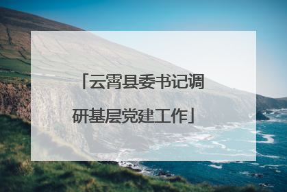 云霄县委书记调研基层党建工作