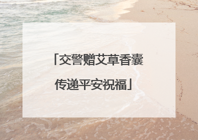 交警赠艾草香囊 传递平安祝福