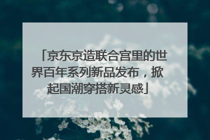 京东京造联合宫里的世界百年系列新品发布，掀起国潮穿搭新灵感