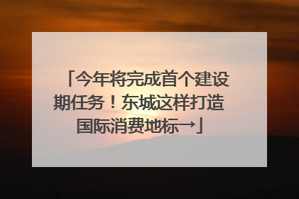 今年将完成首个建设期任务！东城这样打造国际消费地标→