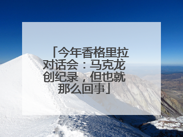 今年香格里拉对话会：马克龙创纪录，但也就那么回事